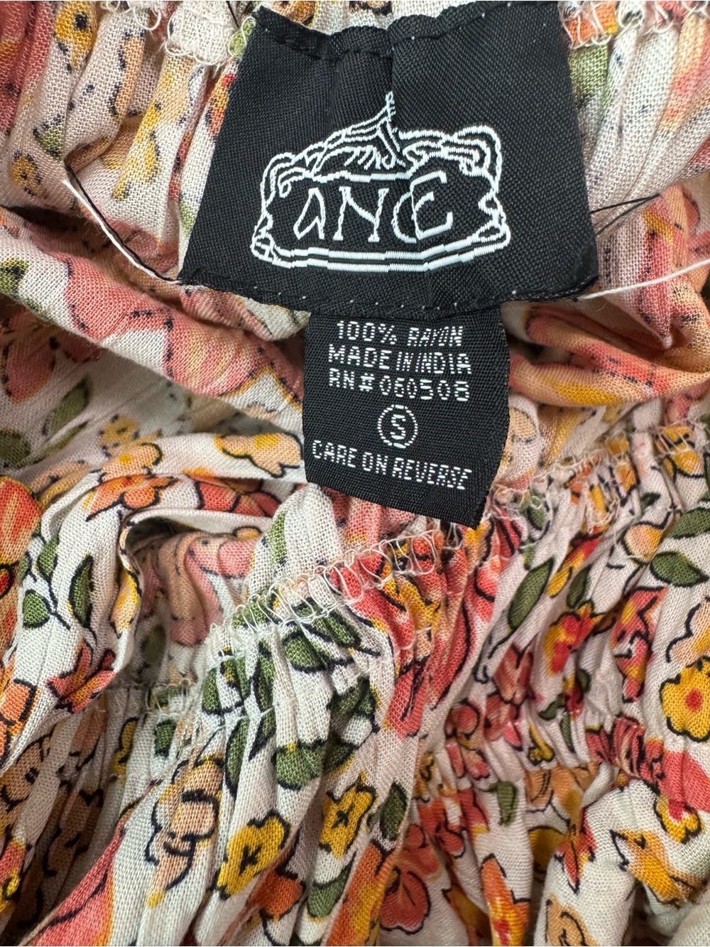 NWT Angie Floral V-Neck Tiered Mini Dress in Pink and Peach,Various Sizes - Picture 5 of 8